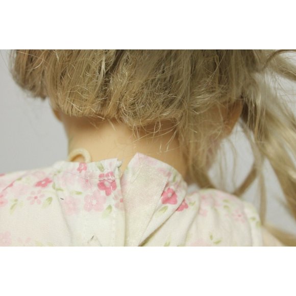 American Girl Bitty Baby Doll Light Blonde Blue Eyed 15" Floral Dress - Picture 11 of 12